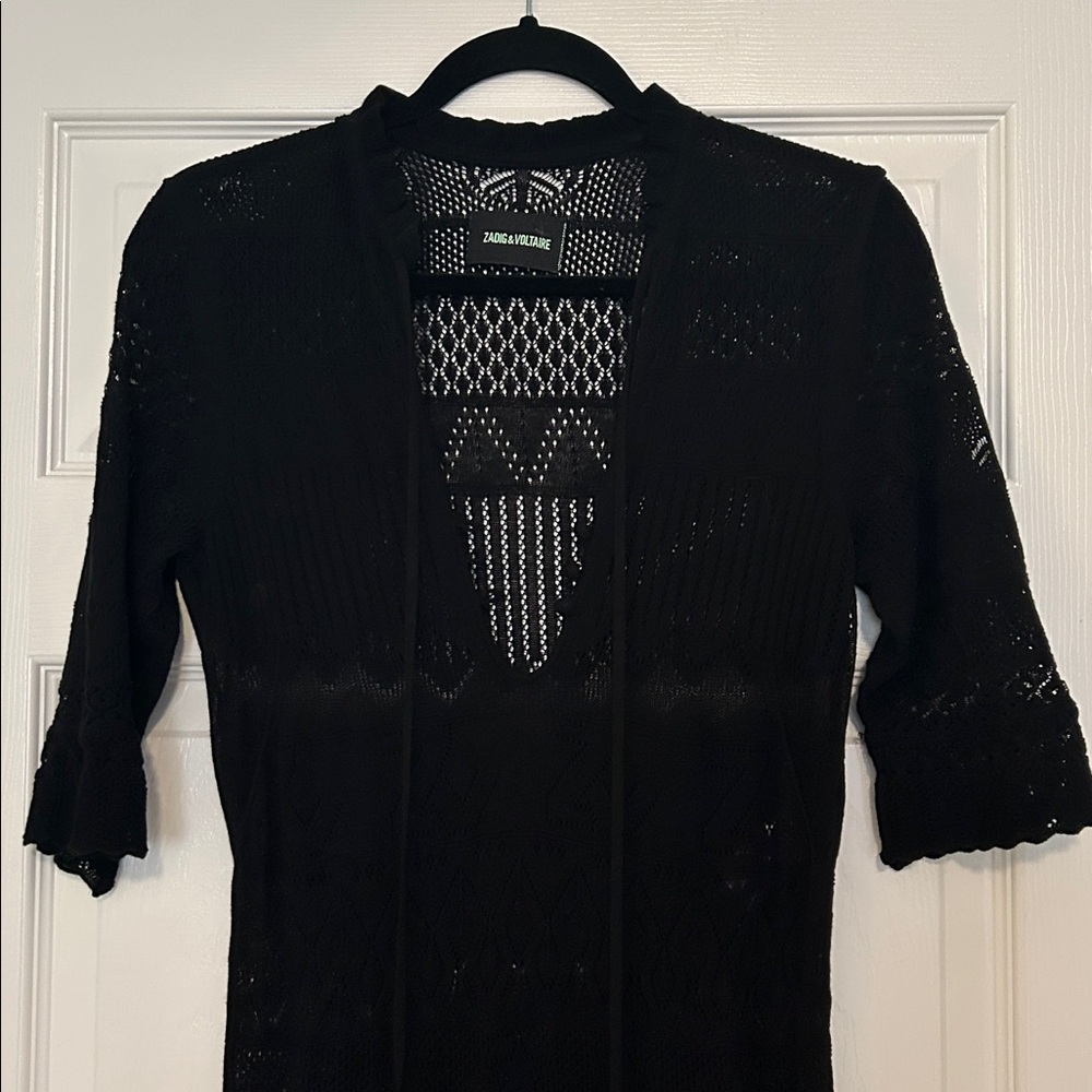 Zadig & Voltaire Memphis Pointelle-Knit Maxi Dress *no slip* - Picture 3 of 14